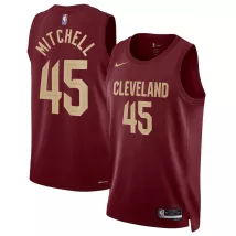 Men's Cleveland Cavaliers Donovan Mitchell #45 Nike Wine 2022/23 Swingman Jersey - Icon Edition - thejerseys