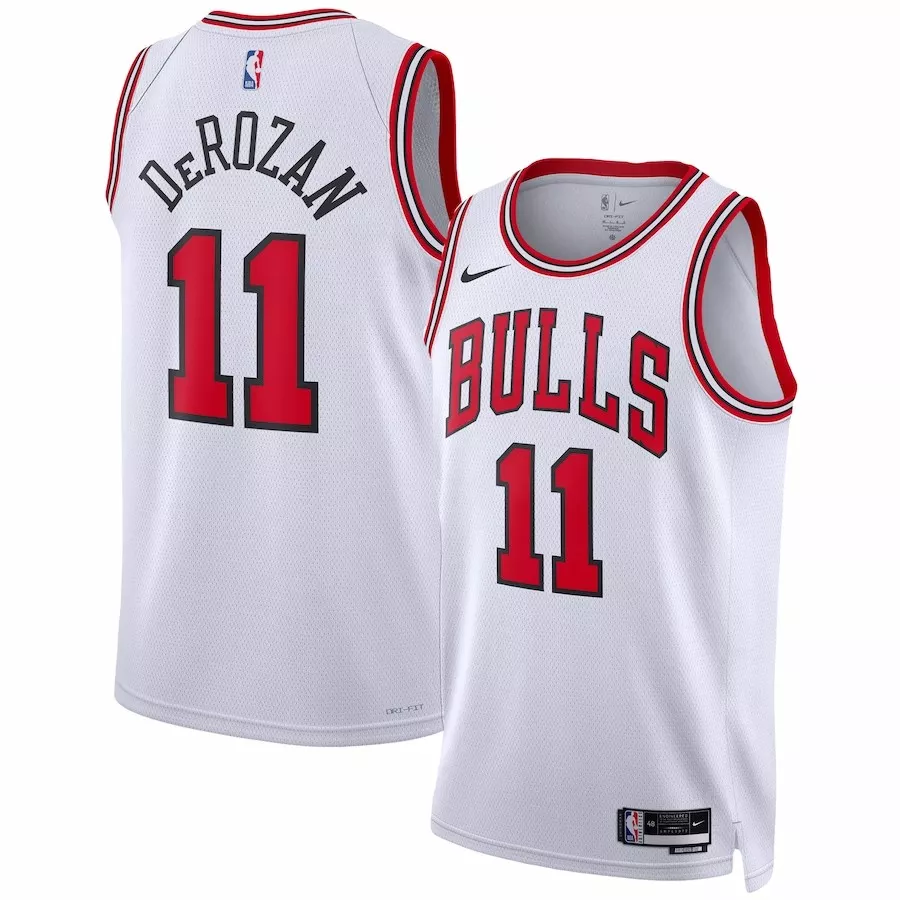 Men's Chicago Bulls DeMar DeRozan #11 White Swingman Jersey 22/23 - Association Edition - thejerseys