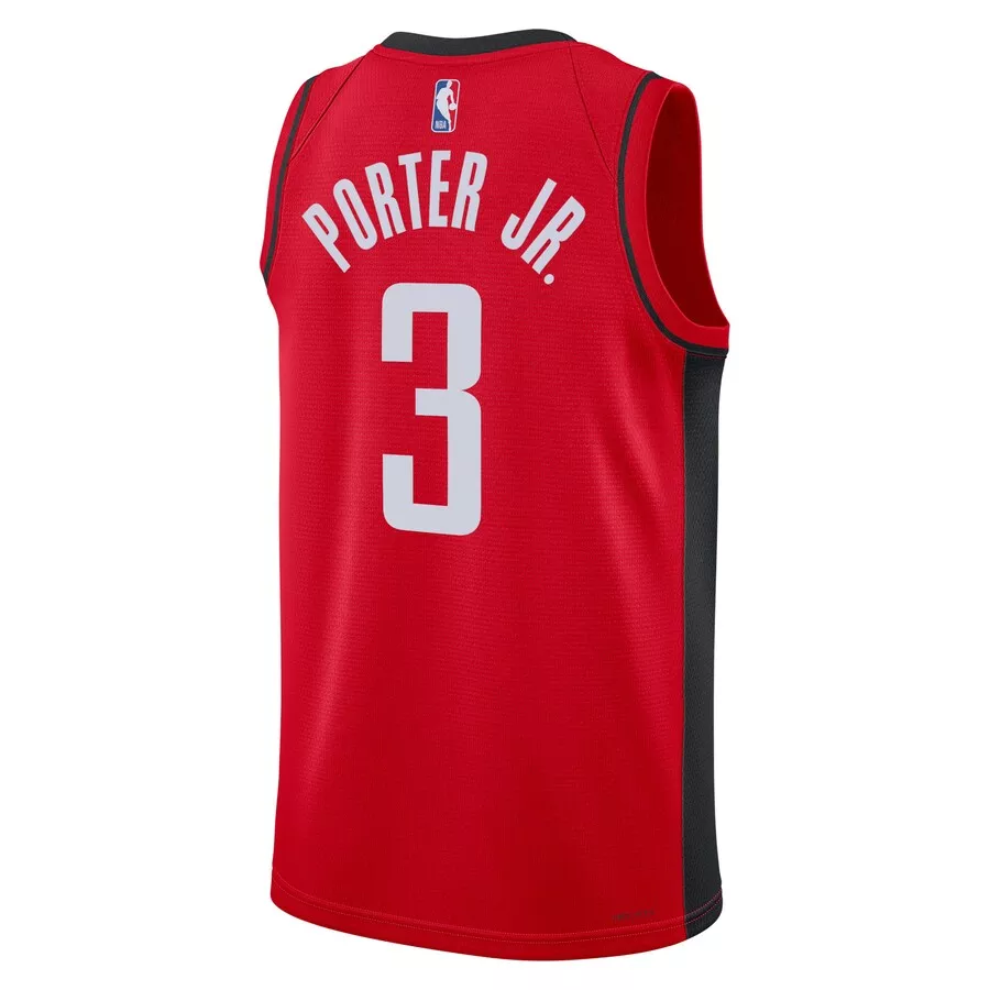 Men's Houston Rockets Kevin Porter Jr. #3 Red Swingman Jersey 2022/23 - Icon Edition - thejerseys