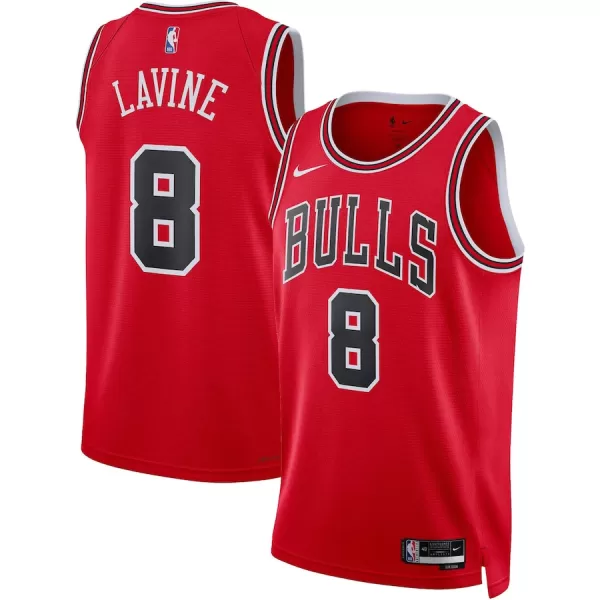 Men's Chicago Bulls Zach LaVine #8 Red Swingman Jersey 22/23 - Icon Edition - thejerseys