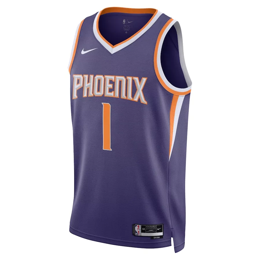 Men's Phoenix Suns Devin Booker #1 Purple Swingman Jersey 22/23 - Icon Edition - thejerseys