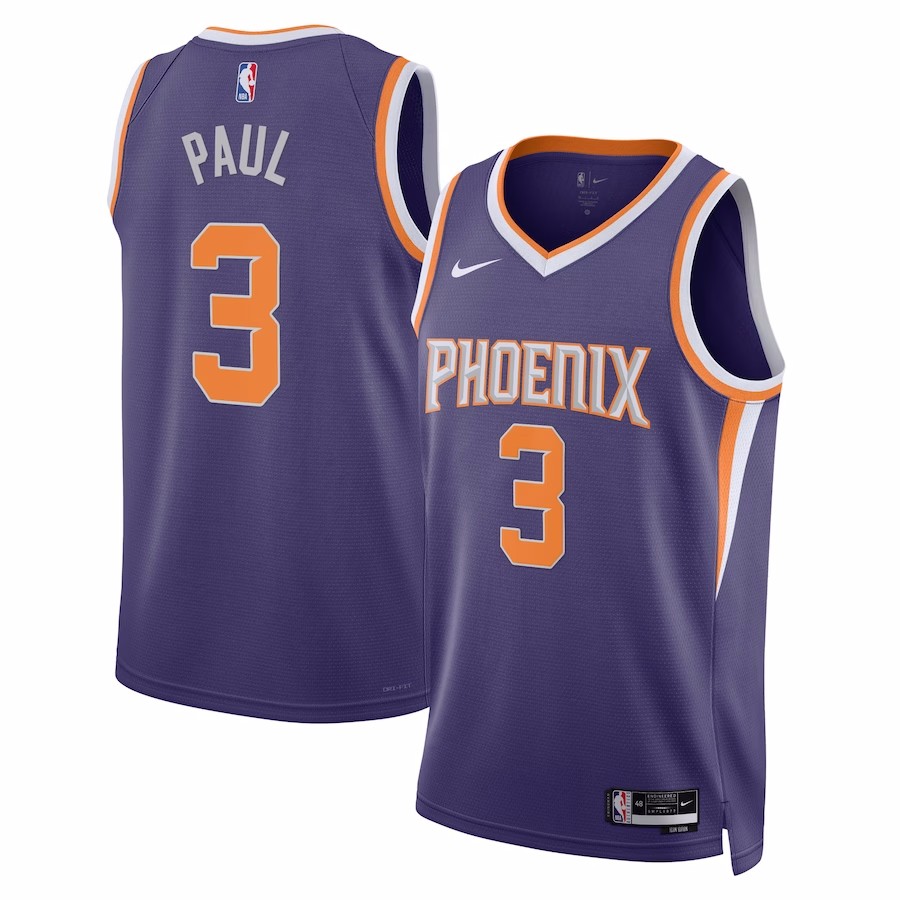 NBA_ 2021 Devin 1 Booker Jersey Chris 3 Paul Jerseys Steve 13 Nash Retro  Mesh Basketball S-XXL Black Purple White Cheap 