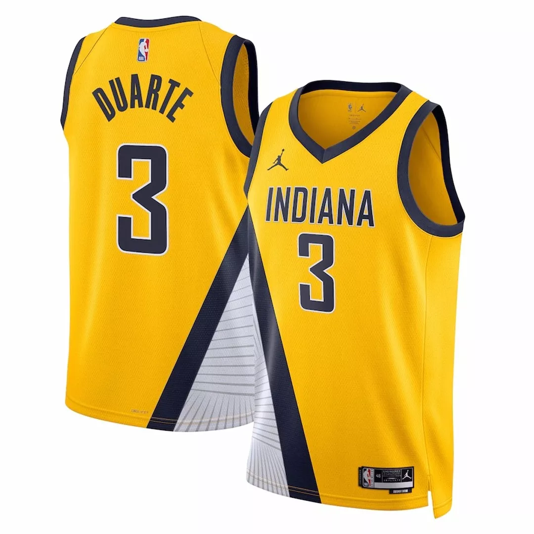 Men's Indiana Pacers Chris Duarte #3 Yellow Swingman Jersey 2022/23 - Statement Edition