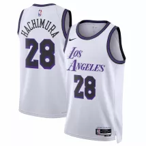 Men's Los Angeles Lakers Rui Hachimura #28 Nike White 2022/23 Swingman Jersey - City Edition - thejerseys