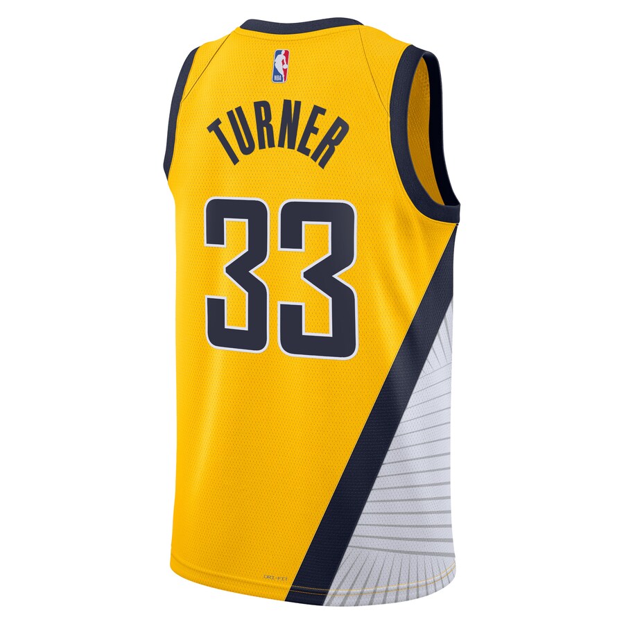 Adult Indiana Pacers #33 Myles Turner Association Swingman Jersey by Nike