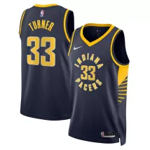 Men's Indiana Pacers Myles Turner #33 Nike Navy 2022/23 Swingman Jersey - Icon Edition - thejerseys