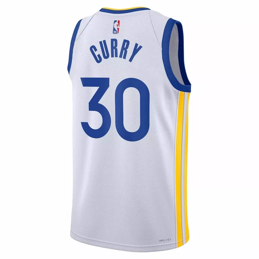 Men's Golden State Warriors Stephen Curry #30 White Swingman Jersey 2022/23 - thejerseys
