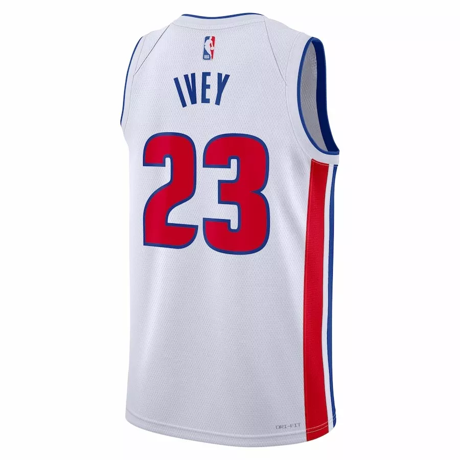 Men's Detroit Pistons Jaden Ivey #23 White Swingman Jersey 2022/23 - Association Edition - thejerseys