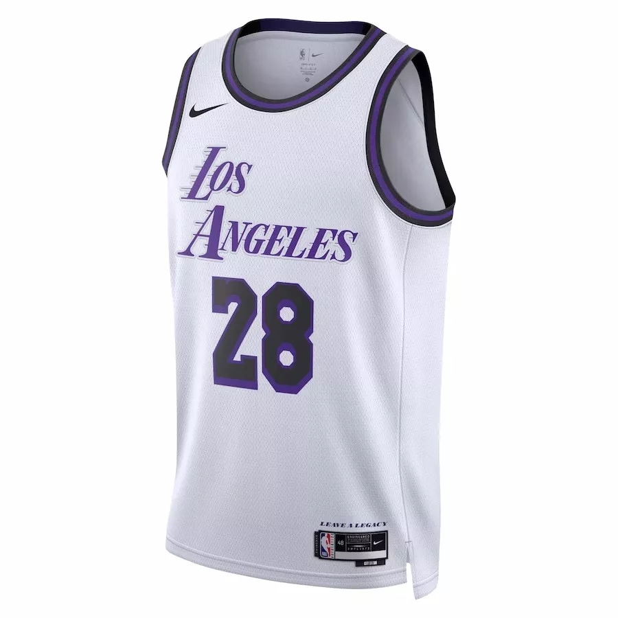 Men's Los Angeles Lakers Rui Hachimura #28 White Swingman Jersey 22/23 - City Edition - thejerseys