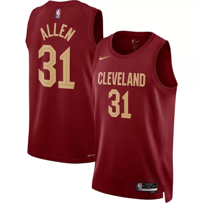 Men's Cleveland Cavaliers Jarrett Allen #31 Wine Swingman Jersey 22/23 - Icon Edition - thejerseys