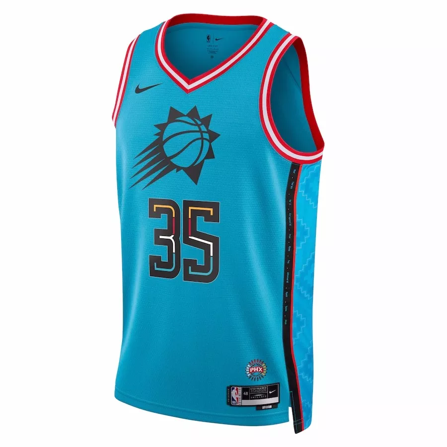 Men's Phoenix Suns Kevin Durant #35 Turquoise Swingman Jersey 2022/23 - City Edition - thejerseys