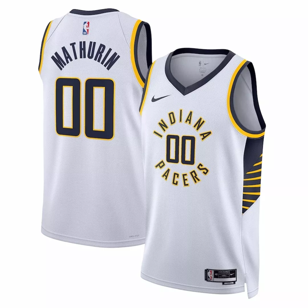 Men's Indiana Pacers Bennedict Mathurin #00 White Swingman Jersey 2022/23 - Association Edition