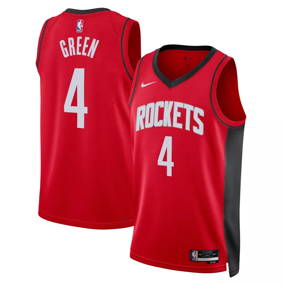Men's Houston Rockets Jalen Green #4 Red Swingman Jersey 2022/23 - Icon Edition