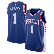 Men's Philadelphia 76ers James Harden #1 Blue Swingman Jersey 22/23 - Icon Edition - thejerseys