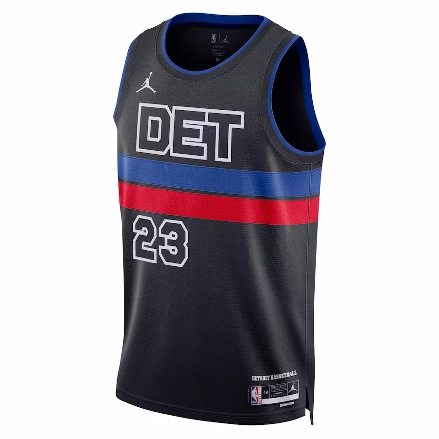 Men's Detroit Pistons Jaden Ivey #23 Black Swingman Jersey 2022/23 - Statement Edition - thejerseys