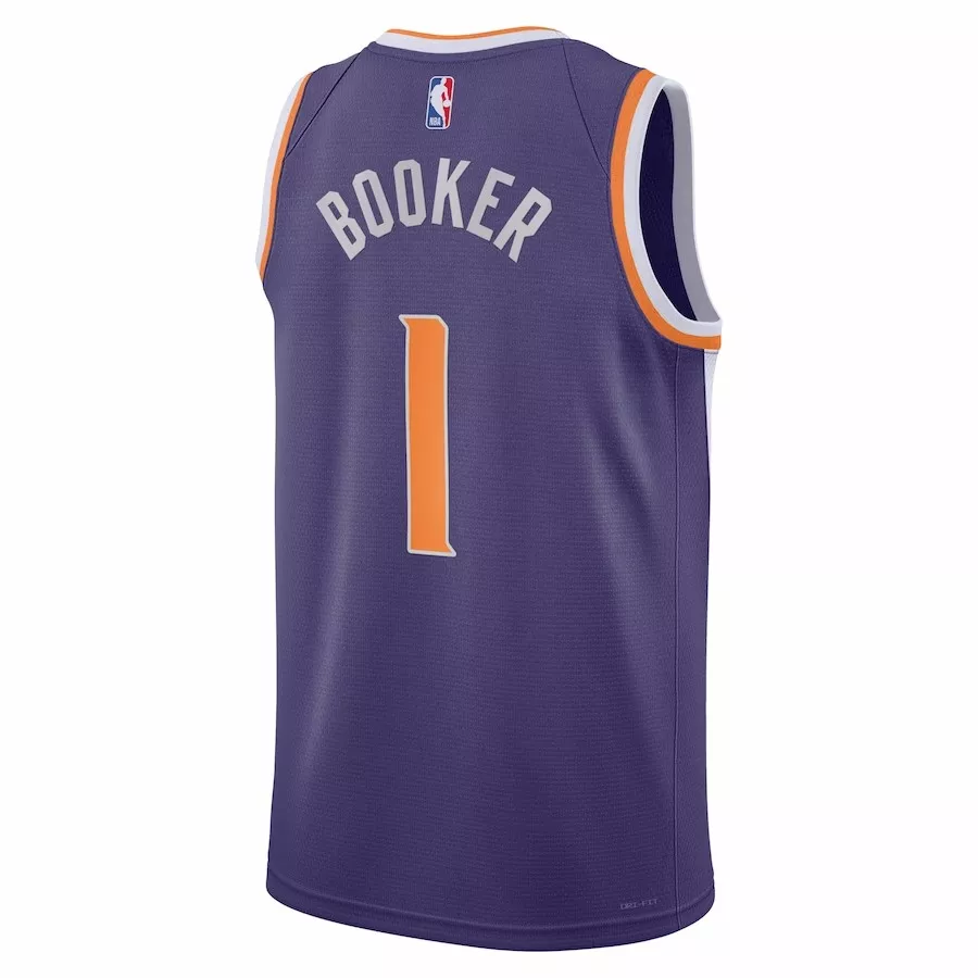 Discount Phoenix Suns Devin Booker #1 Purple Swingman Jersey 22/23 - thejerseys