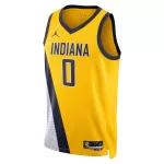 Men's Indiana Pacers Tyrese Haliburton #0 Yellow Swingman Jersey 2022/23 - Statement Edition - thejerseys