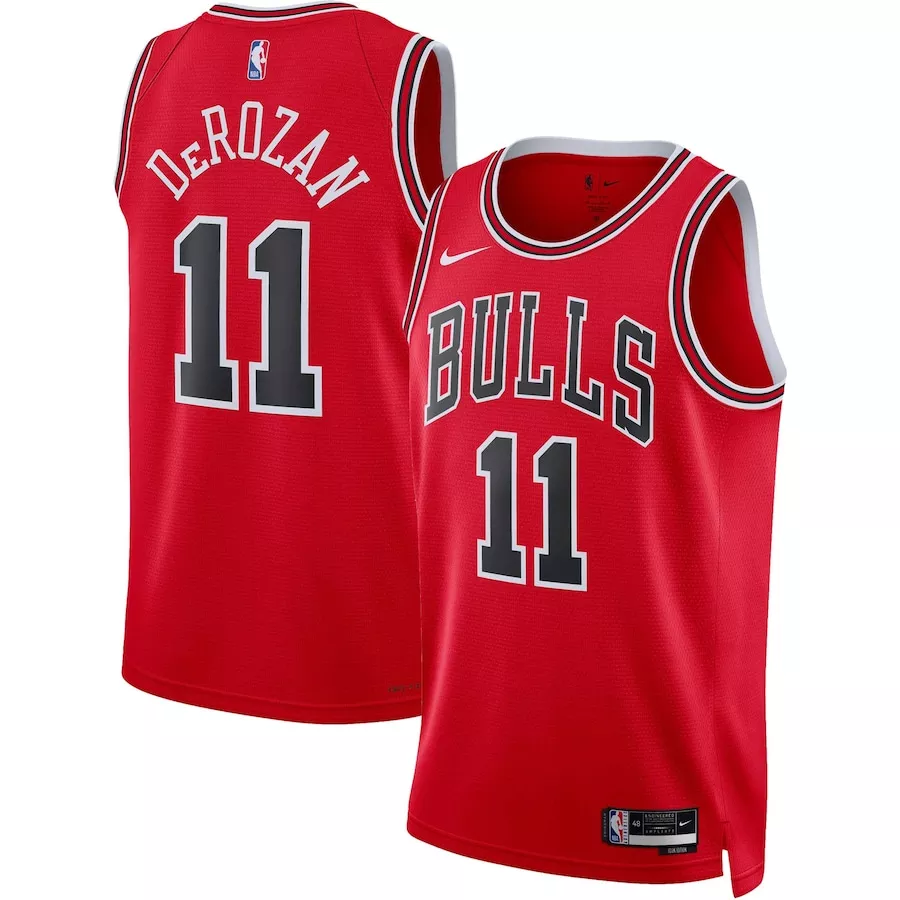 Men's Chicago Bulls DeMar DeRozan #11 Red Swingman Jersey 22/23 - Icon Edition - thejerseys