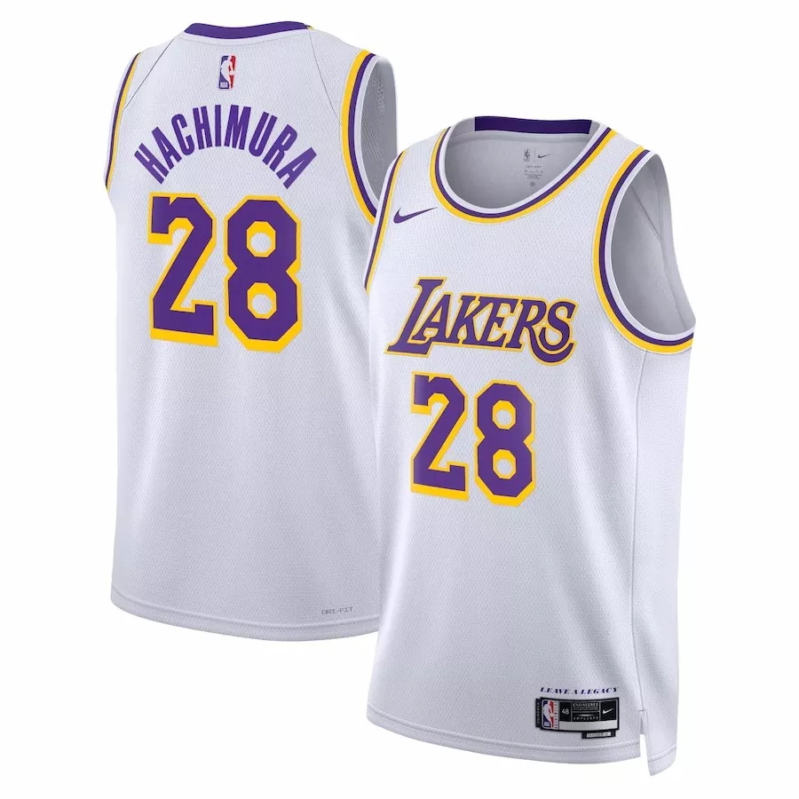 Men's Los Angeles Lakers Rui Hachimura #28 White Swingman Jersey 2022/23 - Association Edition - thejerseys