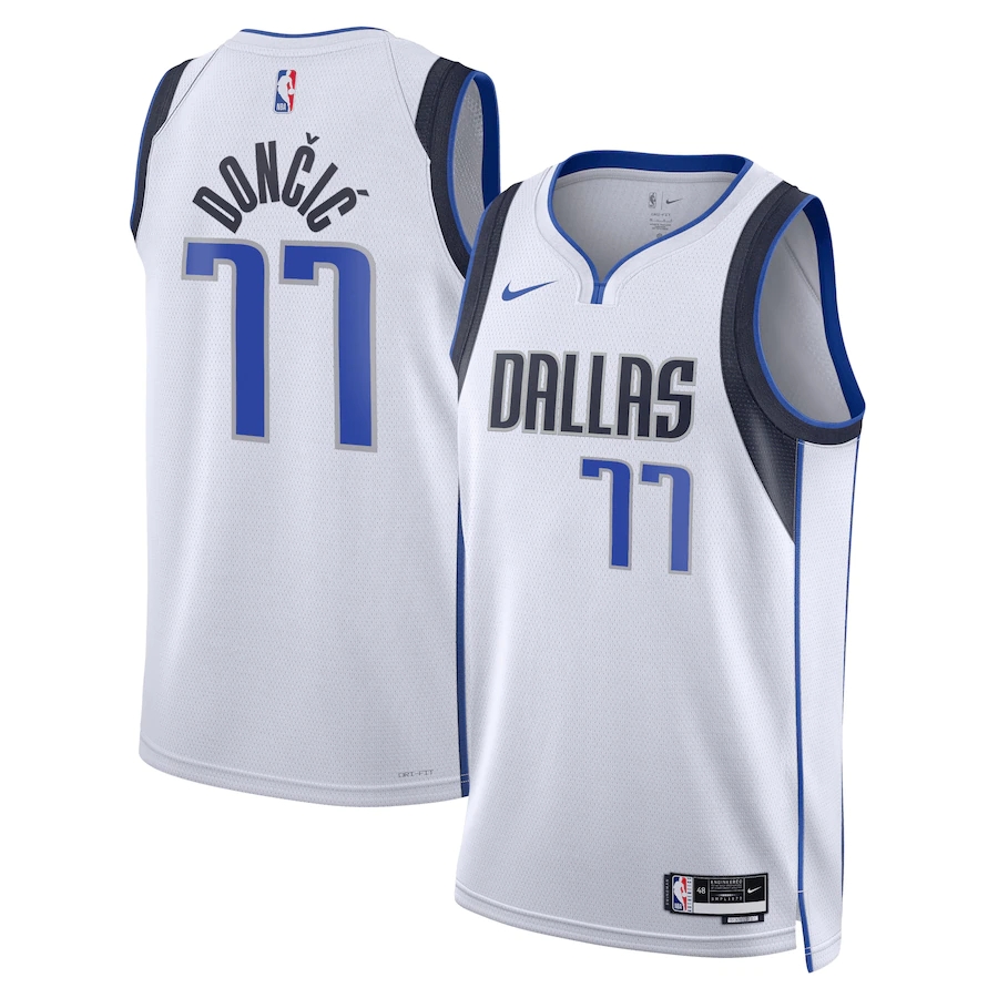 Dallas Mavericks #77 Luka Doncic Black And Blue Stitched NBA Jersey