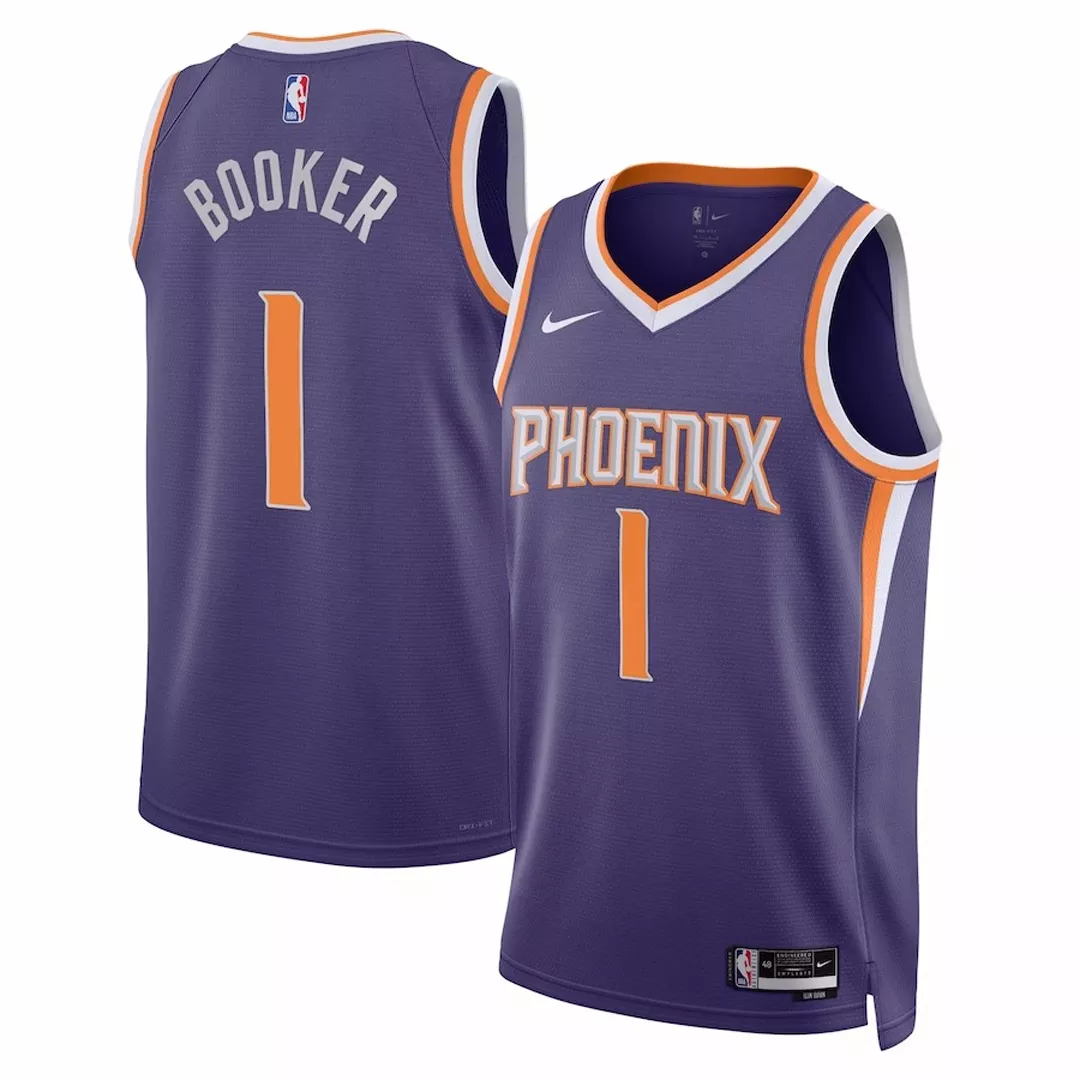 Men's Phoenix Suns Devin Booker #1 Purple Swingman Jersey 22/23 - Icon Edition