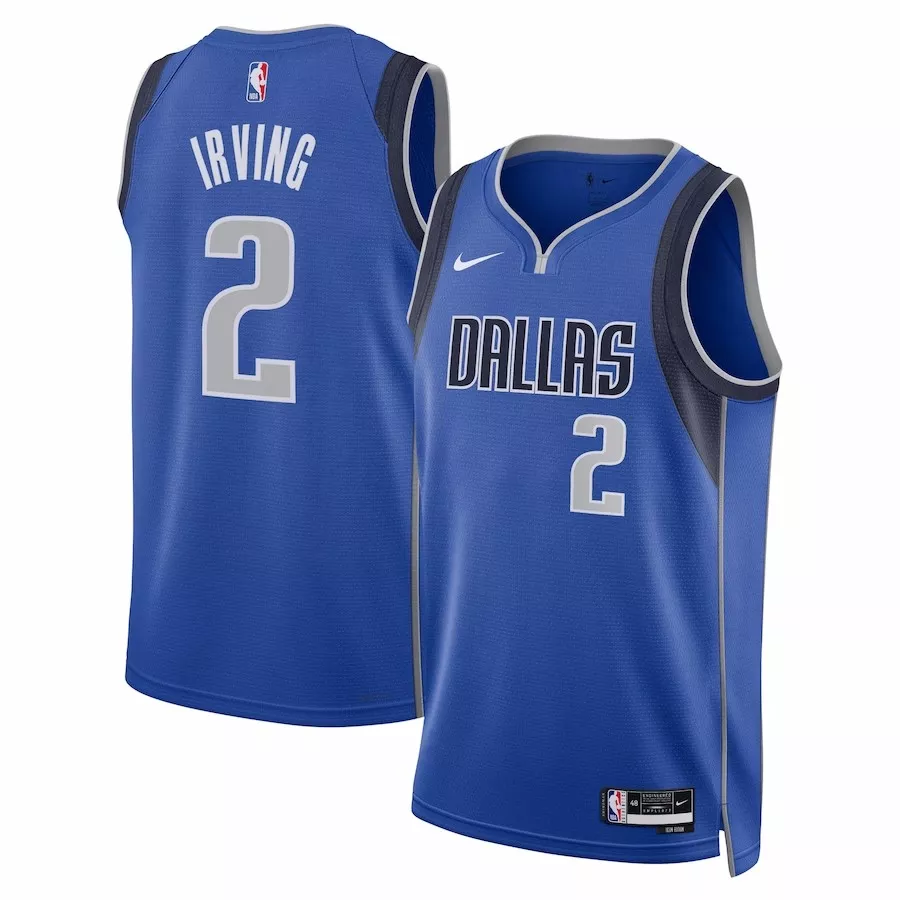 Men's Dallas Mavericks Kyrie Irving #2 Blue Swingman Jersey 2022/23 - Icon Edition - thejerseys