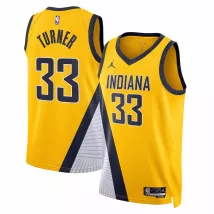 Men's Indiana Pacers Myles Turner #33 Jordan Brand Yellow 2022/23 Swingman Jersey - Statement Edition - thejerseys