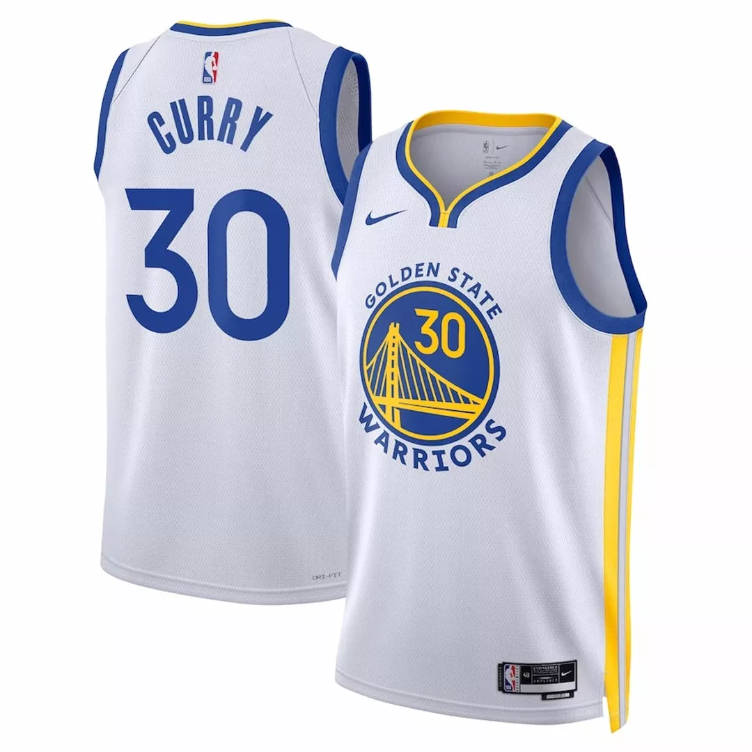 Men's Golden State Warriors Stephen Curry #30 White Swingman Jersey 2022/23
