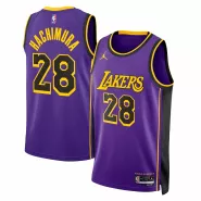 Men's Los Angeles Lakers Rui Hachimura #28 Jordan Brand Purple 2022/23 Swingman Jersey - Statement Edition - thejerseys