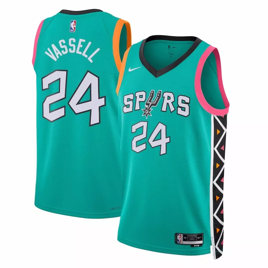 Men's San Antonio Spurs Devin Vassell #24 Green Swingman Jersey 2022/23 - City Edition - thejerseys