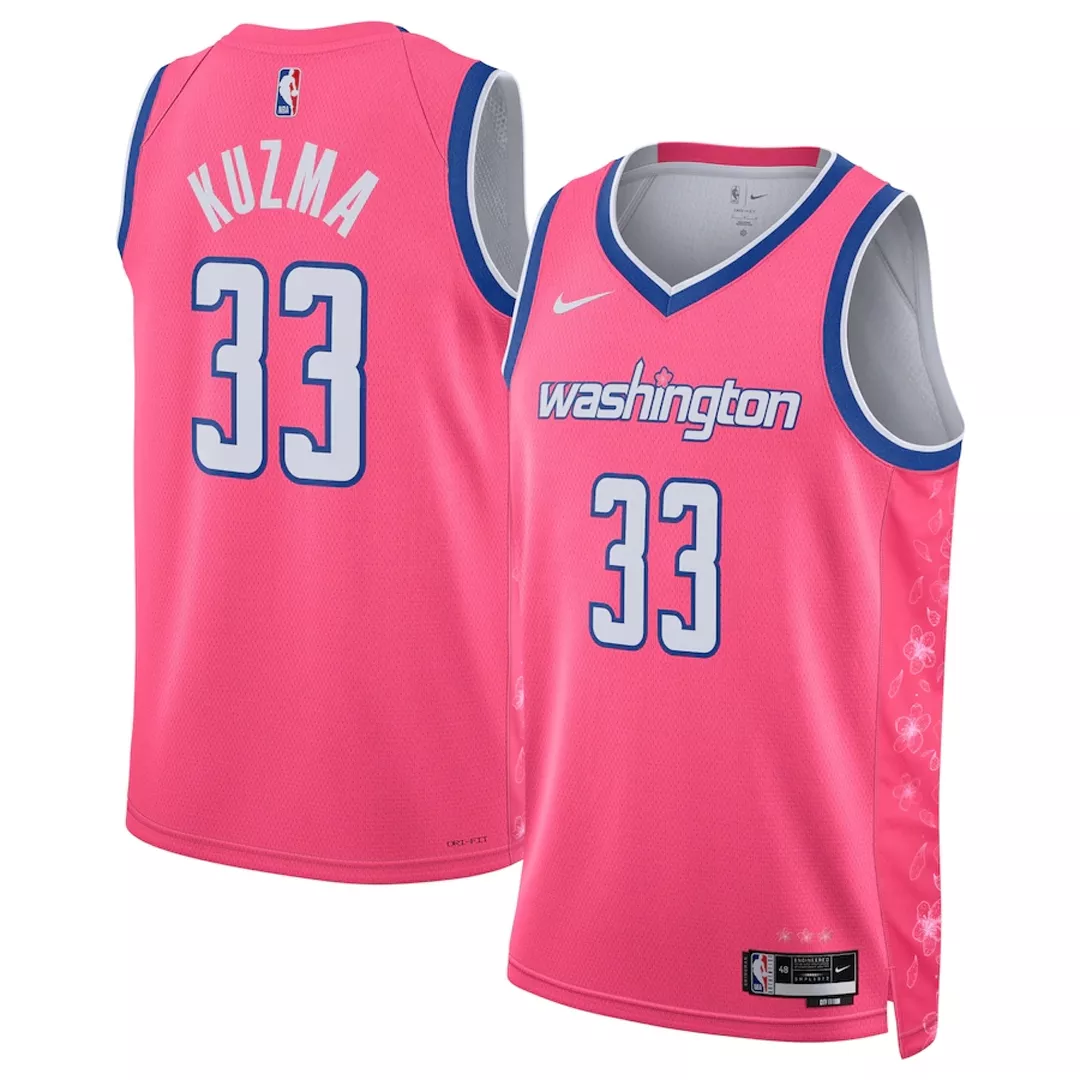 Men's Washington Wizards Kyle Kuzma #33 Pink Swingman Jersey 2022/23 - City Edition