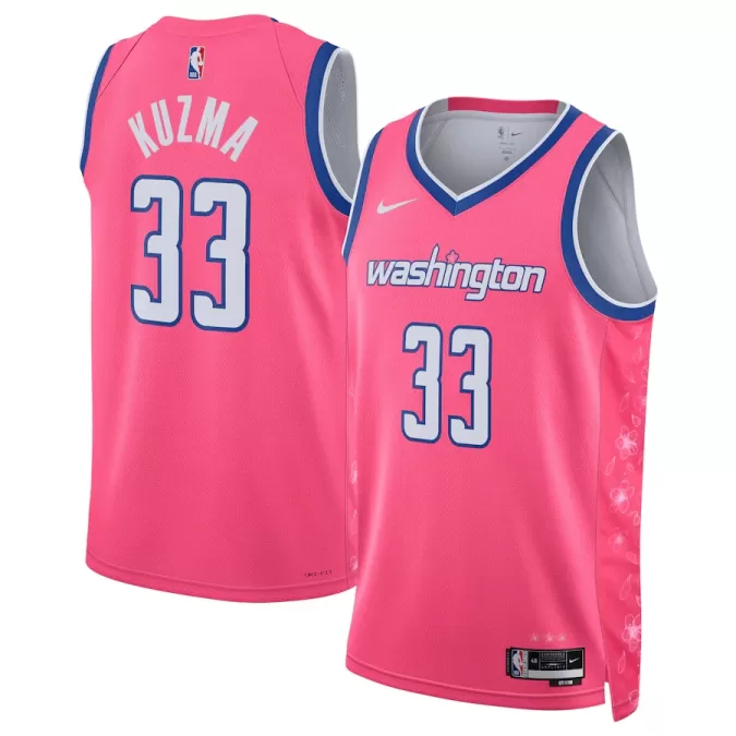 Men's Washington Wizards Kyle Kuzma #33 Pink Swingman Jersey 2022/23 - City Edition - thejerseys