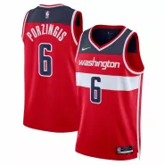 Men's Washington Wizards Kristaps Porzingis #6 Nike Red 2022/23 Swingman Jersey - Icon Edition - thejerseys