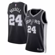 Men's San Antonio Spurs Devin Vassell #24 Nike Black 2022/23 Swingman Jersey - Icon Edition - thejerseys