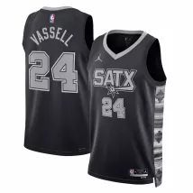 Men's San Antonio Spurs Devin Vassell #24 Jordan Brand Black 2022/23 Swingman Jersey - Statement Edition - thejerseys