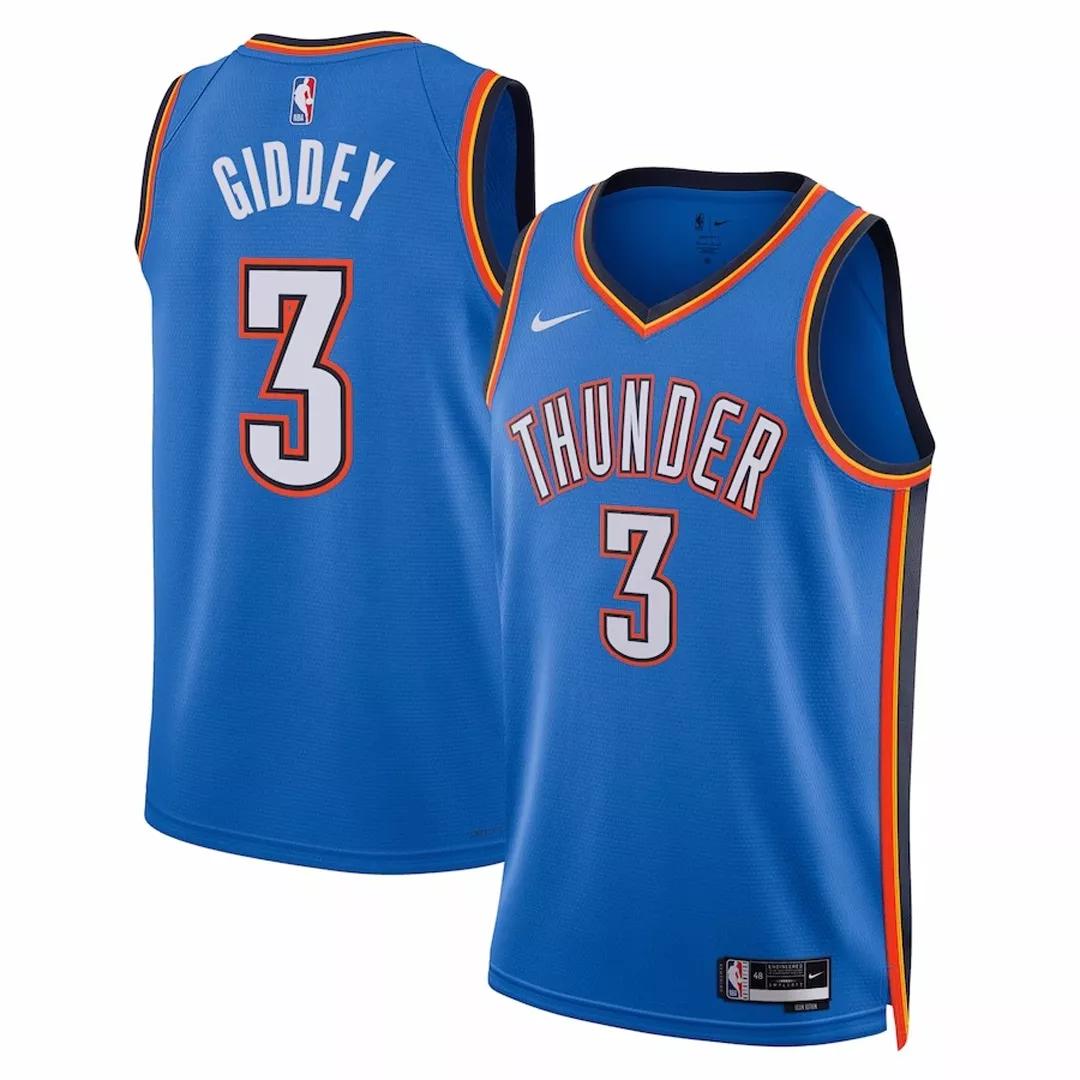 Men's Oklahoma City Thunder Josh Giddey #3 Blue Swingman Jersey 2022/23 - Icon Edition
