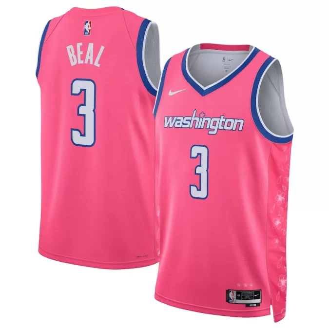 Men's Washington Wizards Bradley Beal #3 Pink Swingman Jersey 2022/23 - City Edition - thejerseys