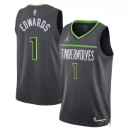 Men's Minnesota Timberwolves Anthony Edwards #1 Jordan Brand Gray 2022/23 Swingman Jersey - Statement Edition - thejerseys