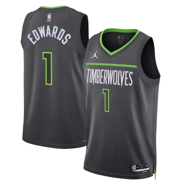 Men's Minnesota Timberwolves Anthony Edwards #1 Gray Swingman Jersey 2022/23 - Statement Edition - thejerseys