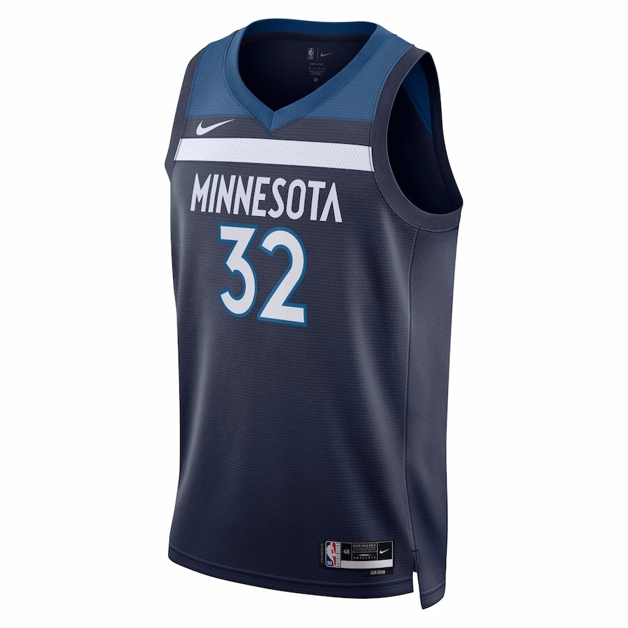 Nike Men's 2022-23 City Edition Minnesota Timberwolves Karl-Anthony towns #32 White Dri-Fit Swingman Jersey, XL