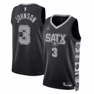 Men's San Antonio Spurs Keldon Johnson #3 Jordan Brand Black 2022/23 Swingman Jersey - Statement Edition - thejerseys