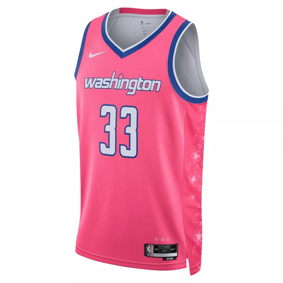Men's Washington Wizards Kyle Kuzma #33 Pink Swingman Jersey 2022/23 - City Edition - thejerseys