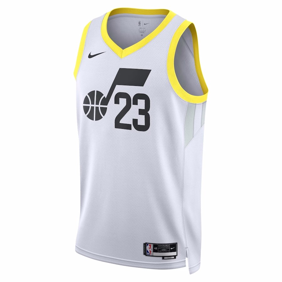 Utah Jazz Lauri Markkanen #23 Nike Icon Jersey Medium Yellow