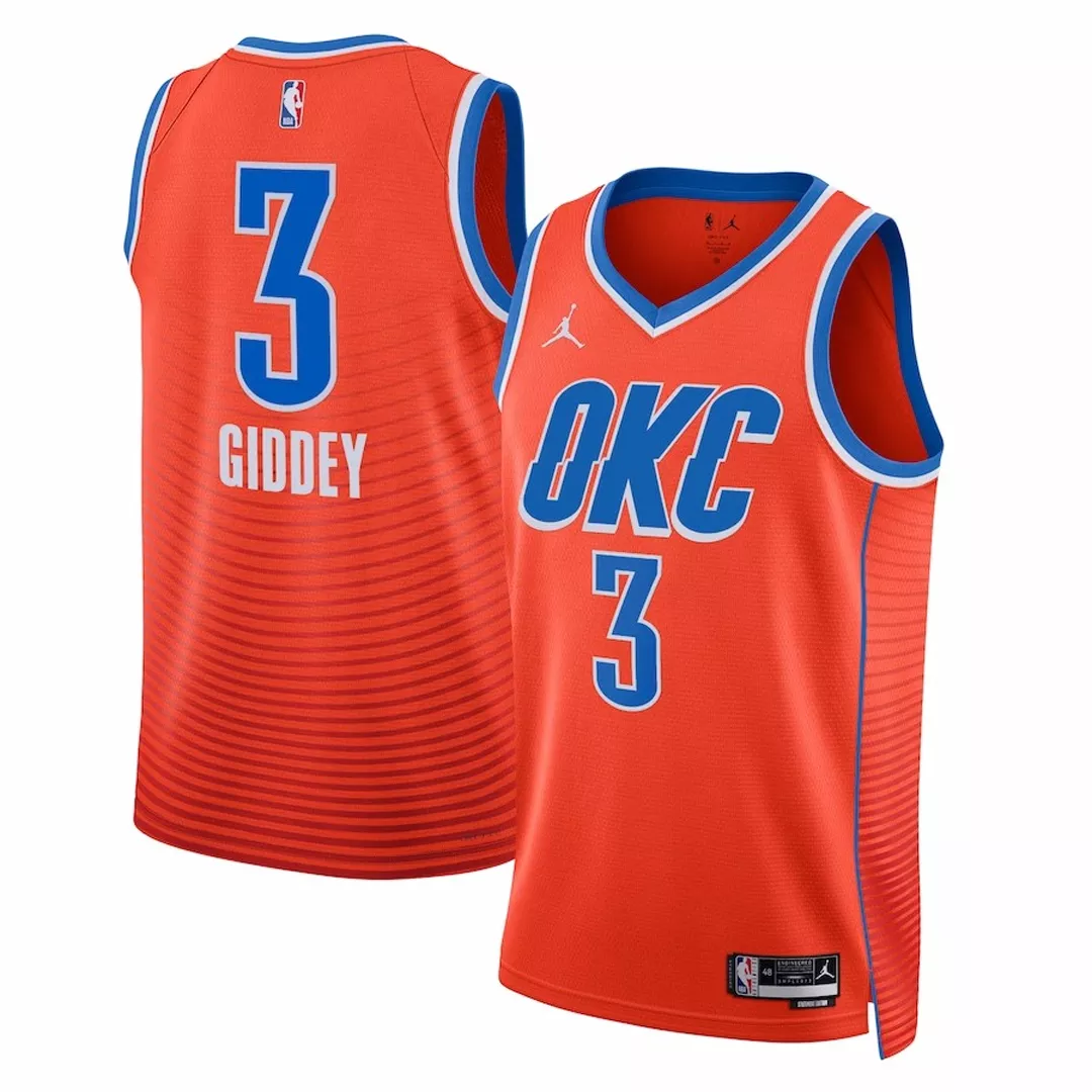 Men's Oklahoma City Thunder Josh Giddey #3 Orange Swingman Jersey 2022/23 - Statement Edition