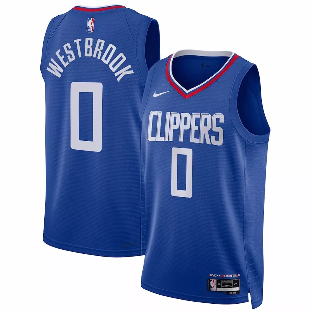 Men's Los Angeles Clippers Russell Westbrook #0 Royal Swingman Jersey 2022/23 - Icon Edition