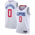 Men's Los Angeles Clippers Russell Westbrook #0 White Swingman Jersey 2022/23 - Association Edition - thejerseys