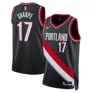 Men's Portland Trail Blazers Shaedon Sharpe #17 Black 2022/23 Swingman Jersey - Icon Edition - thejerseys