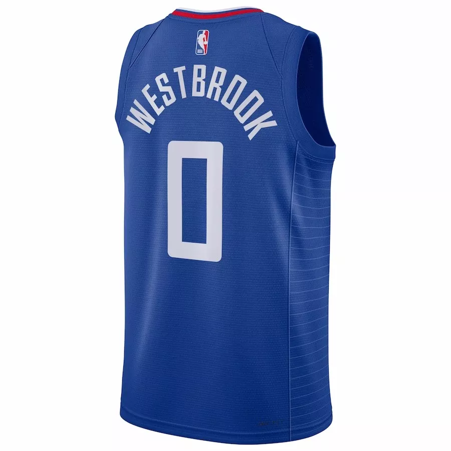 Men's Los Angeles Clippers Russell Westbrook #0 Royal Swingman Jersey 2022/23 - Icon Edition - thejerseys