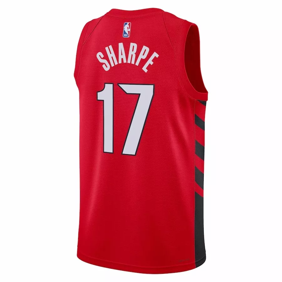 Men's Portland Trail Blazers Shaedon Sharpe #17 Red Swingman Jersey 2022/23 - Statement Edition - thejerseys