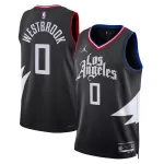 Men's Los Angeles Clippers Russell Westbrook #0 Black Swingman Jersey 2022/23 - Statement Edition - thejerseys